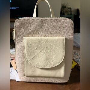 Divina Firenze Natural leather Ivory Backpack made in Italy